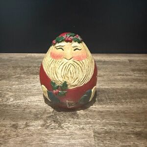 vintage Lefever roly-poly Santa figurine,